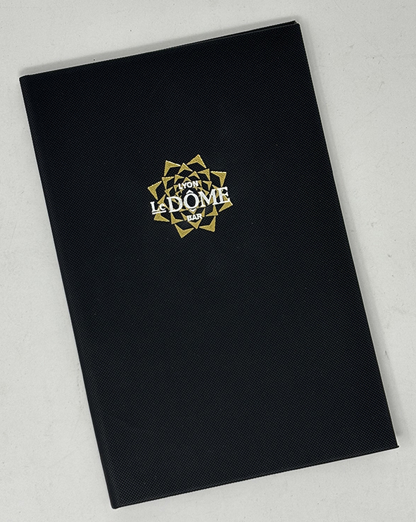 Porte-addition noir marquage doré